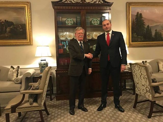 Mamuka Bakhtadze started his US visit with meeting with John Bolton in the White House