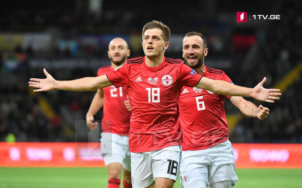 Georgian national football team defeats Kazakhstan