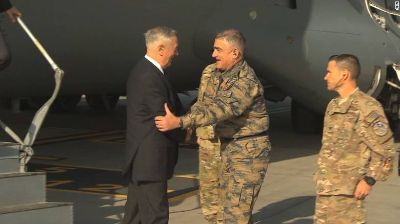 Mattis arrives in Afghanistan on surprise visit