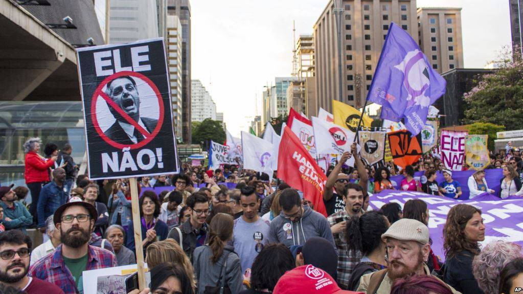 Thousands protest against president-elect Bolsonaro in Brazil