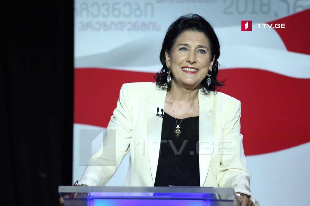Based on exit-polls carried out by Edison Research and Gallup Salome Zurabishvili wins the elections