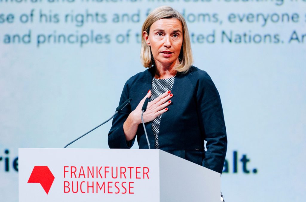 Федерика Могерини среди главных событий 2018 года назвала участие Грузии во Франкфуртской книжной ярмарке