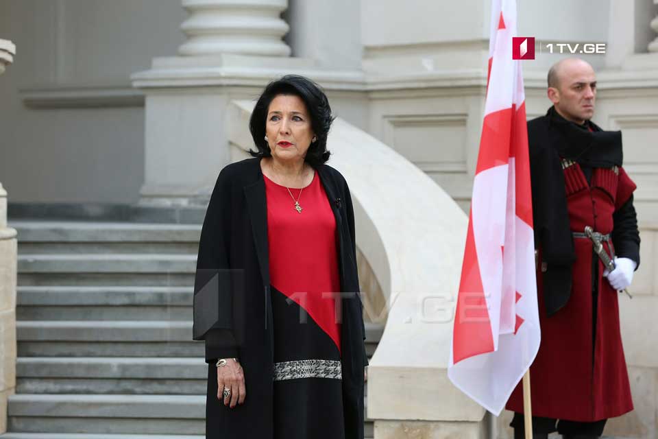 Salome Zurabishvili: Independence of our country, its freedom and everything valuable for us stand under this flag