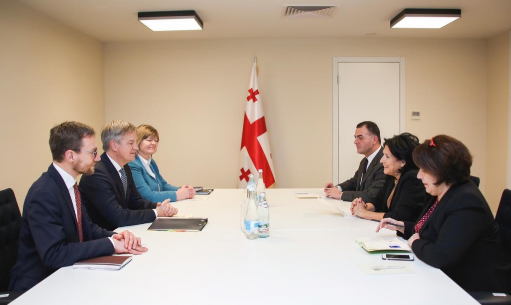 Саломе Зурабишвили встретилась с руководителем Миссии наблюдателей ЕС Эриком Хёгом
