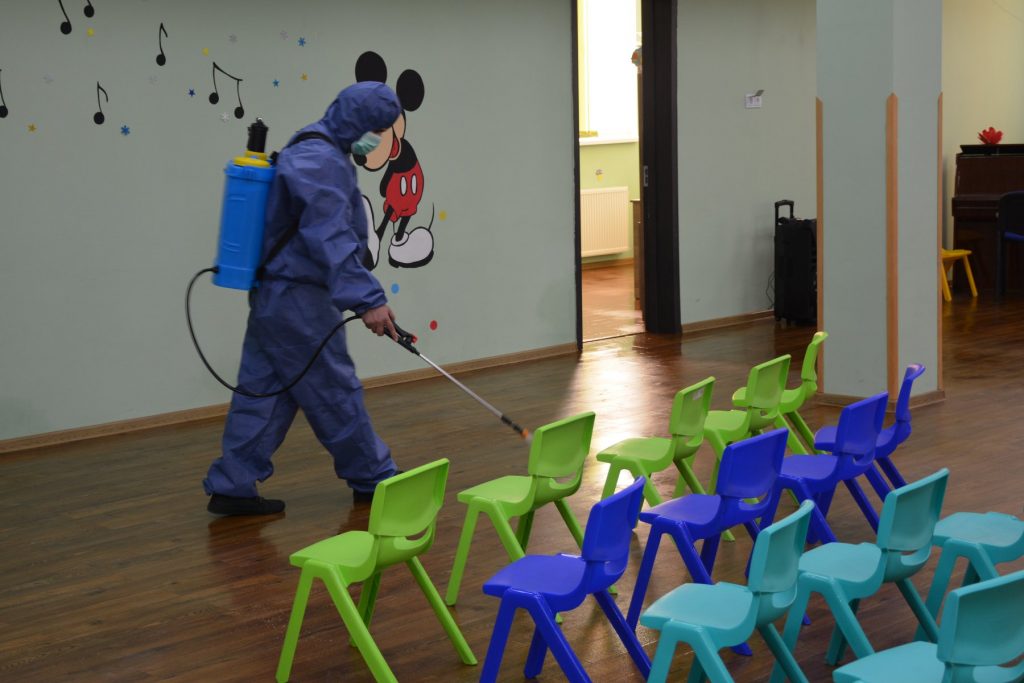 Disinfection works conducted in kindergartens