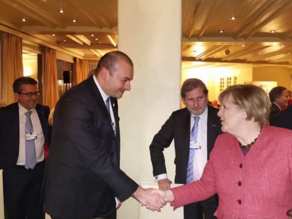 Mamuka Bakhtadze met Angela Merkel within World Economic Forum