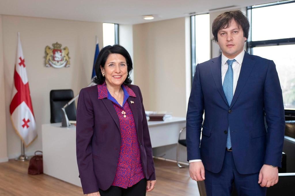 Президент Грузии и председатель парламента провели первую рабочую встречу
