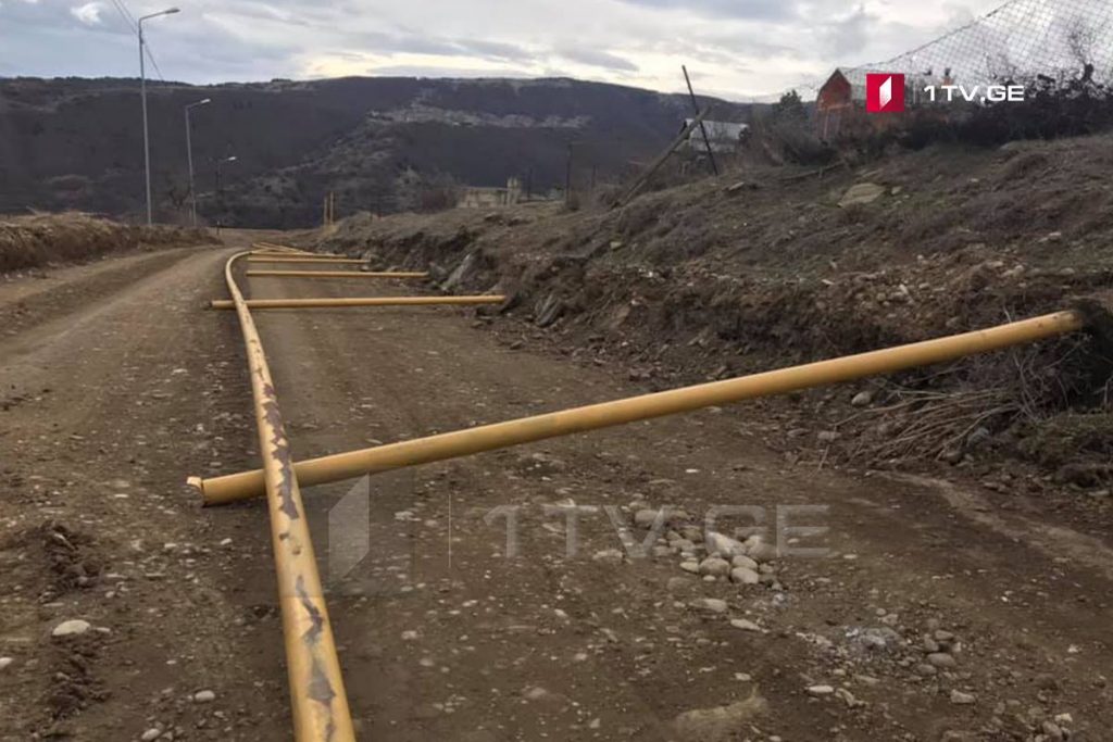 Natural gas pipes damaged in Nafetvrebi settlement