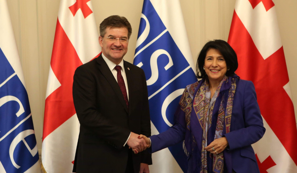 Президент Грузии встретилась с действующим председателем ОБСЕ