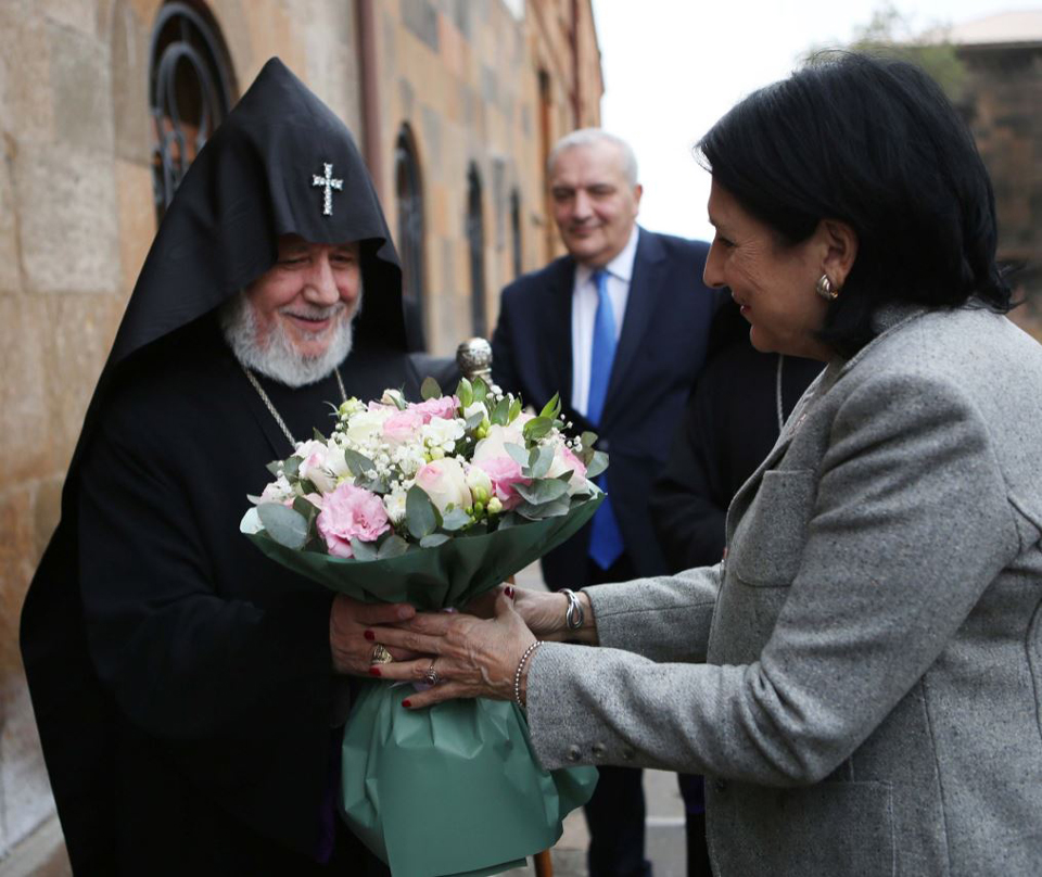 Саломе Зурабишвили встретилась с Католикосом всех армян Гарегином Вторым