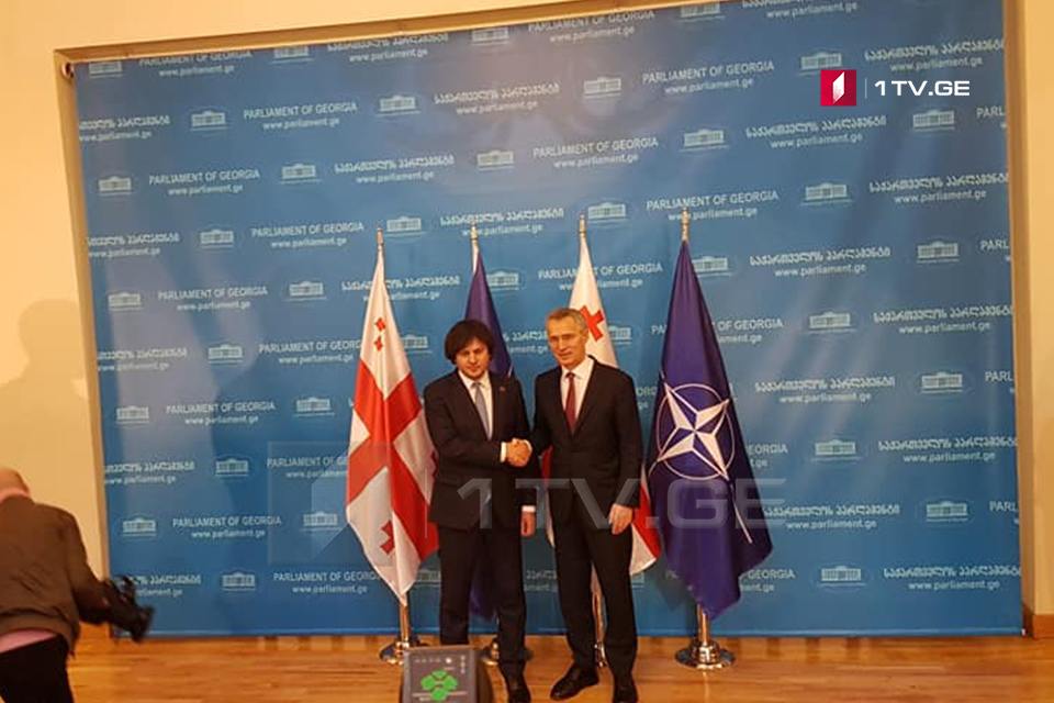 Генеральный секретарь НАТО встречается с председателем парламента Грузии