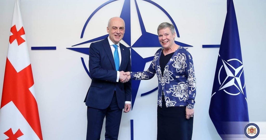 Давид Залкалиани встретился в рамках комиссии НАТО-Грузия с Роуз Гетемюллер