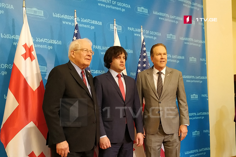 Ираклий Кобахидзе и лидеры парламентского большинства встречаются с делегацией Конгресса США