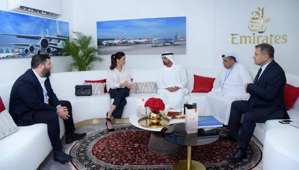 Мариам Квривишвили встретилась с президентом Дубайского Департамента гражданской авиации шейхом Ахмедом бен Саид Аль Мактумом