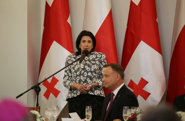 В честь Саломе Зурабишвили во дворце президента Польши состоялся официальный ужин