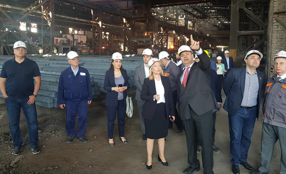 Натия Турнава ознакомилась с работой предприятий «Руставская сталь» и «GeoSteel»