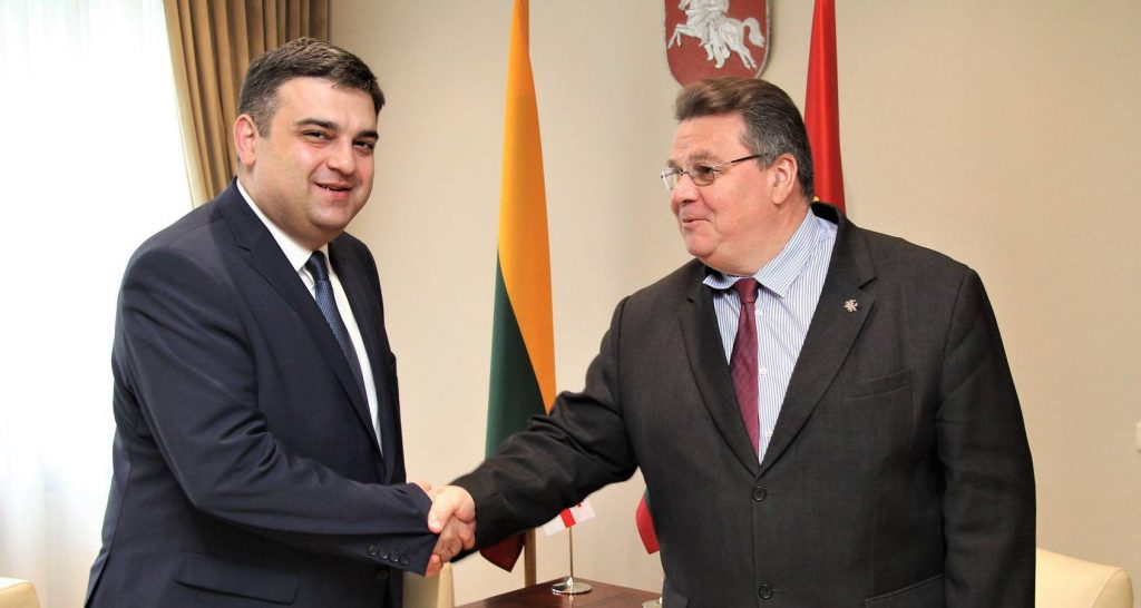 Посол Грузии встретился с министром иностранных дел Литвы Линасом Линкявичюсом