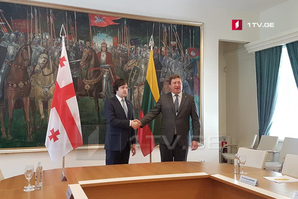 Ираклий Кобахидзе встречается с министром национальной обороны Литвы