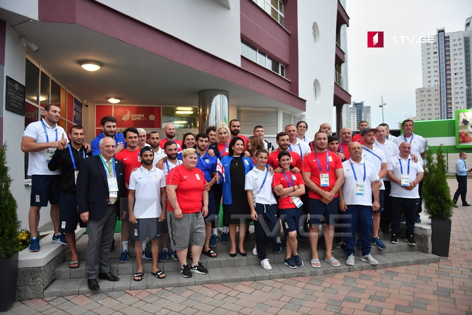 Саломе Зурабишвили пожелала успехов членам олимпийской сборной | Минск 2019