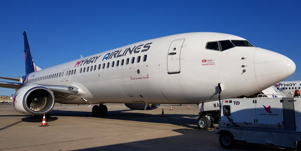 «Myway Airlines» начала чартерные рейсы из Тбилиси в Кувейт