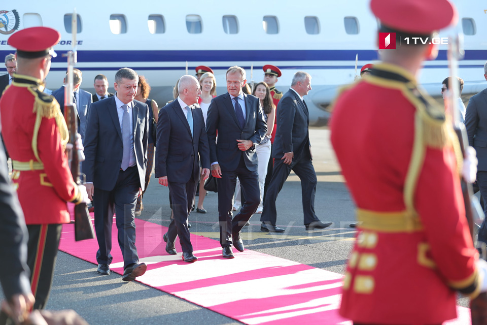 President of European Council arrives in Georgia