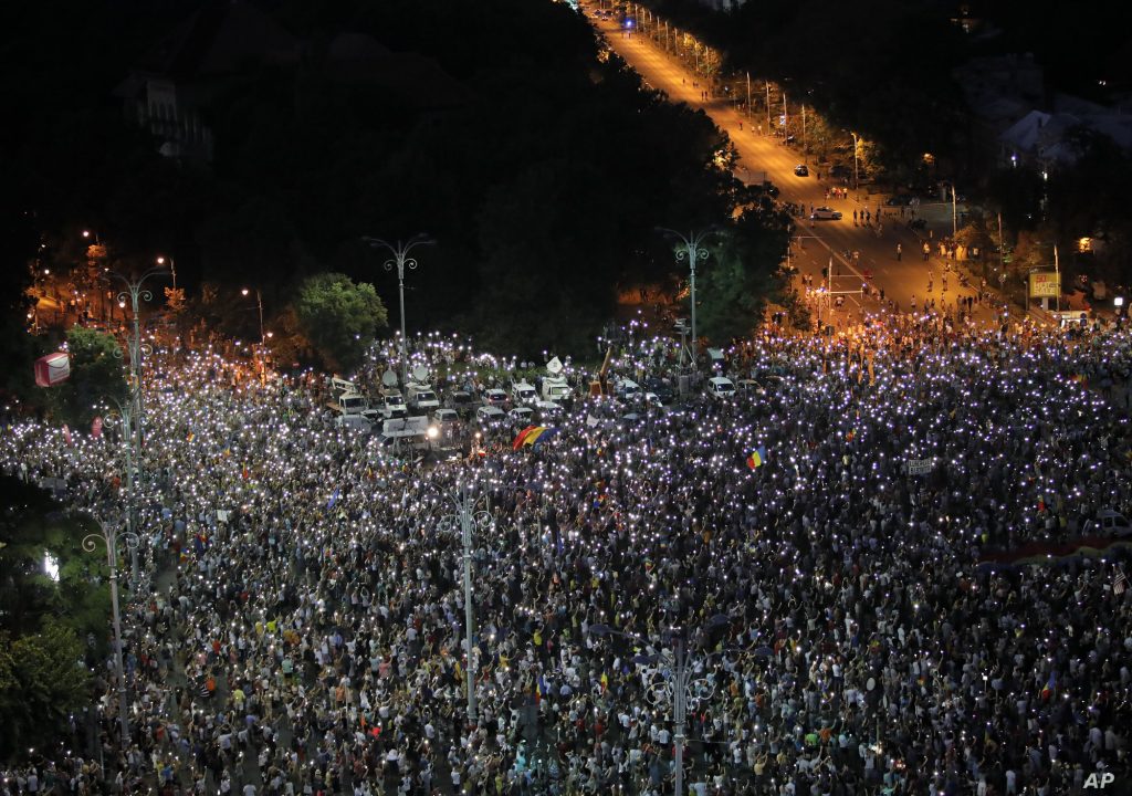 Ռումինիայում կառավարող սոցիալ-ժողովրդավարական կառավարության դեմ անցկացվել է բողոքի ցույց