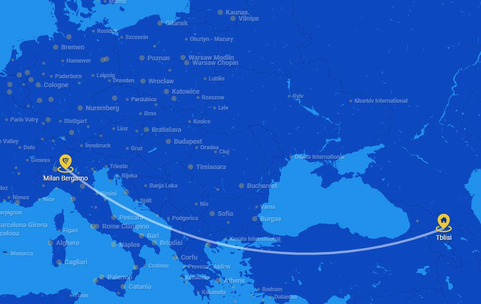 «Ryanair» будет летать из Тбилиси и Кутаиси в города Италии и Франции