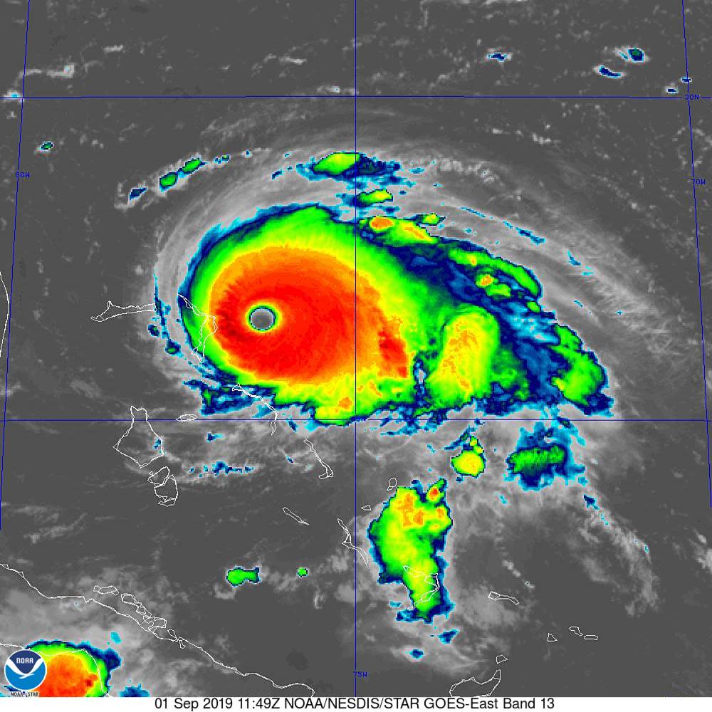 Hurricane Dorian strengthens to Category five