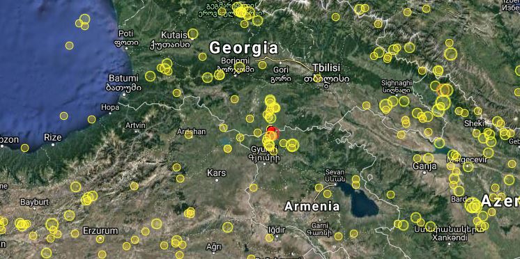 Հայաստան-Վրաստան սահմանին երկու րոպե տարբերությամբ տեղի է ունեցել երկու երկրաշարժ