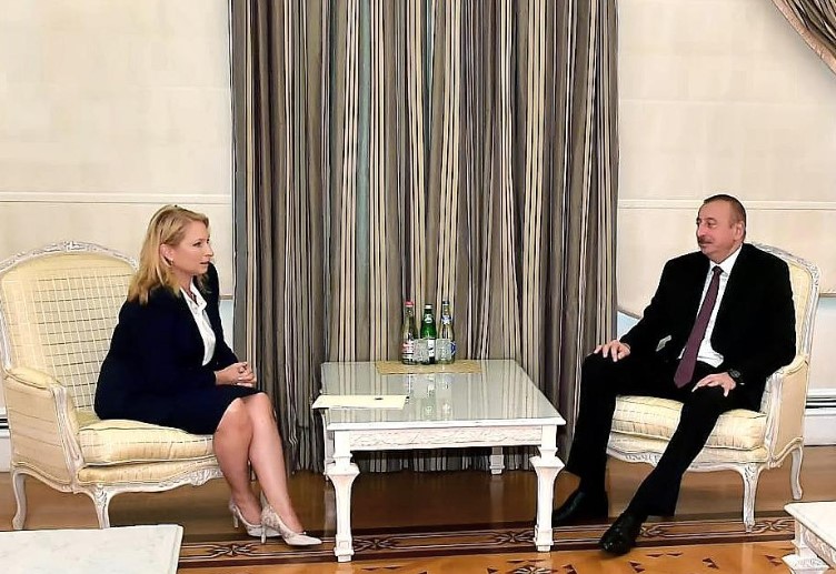 Natia Turnava Azərbaycan prezidenti İlham Əliyev ilə görüşdü