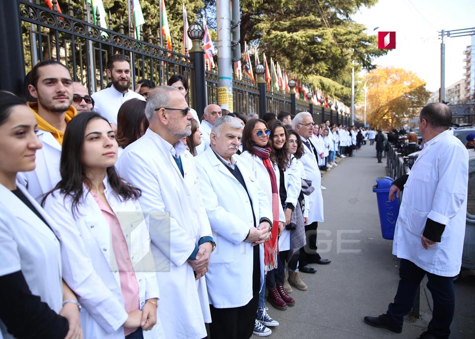 Грузинские врачи в поддержку Важи Гаприндашвили - акции в Тбилиси и регионах