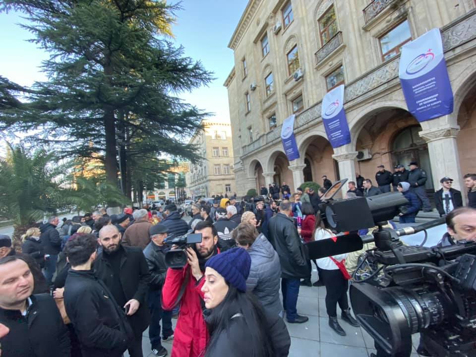 The protest rally in Kutaisi has finished