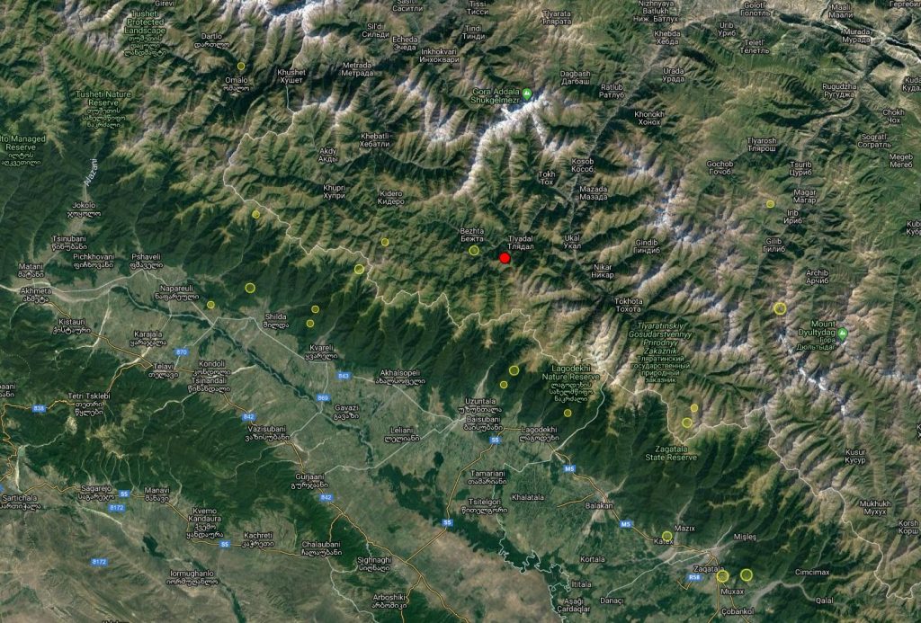 Seismik monitorinq mərkəzinin məlumatına görə, Dağıstanda, Gürcüstan sərhədindən 9 kilometrlik məsafədə zəlzələ baş verib