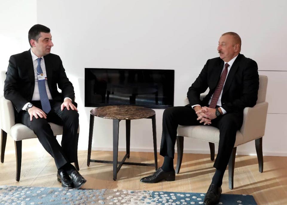 Georgian PM meets with President of Azerbaijan in Davos