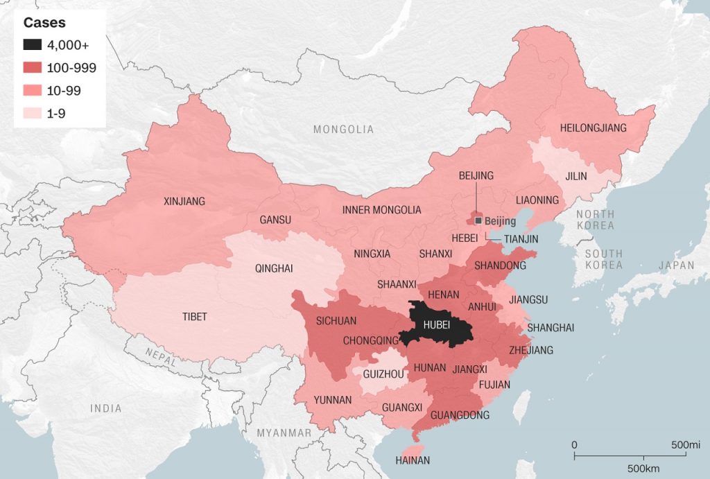 Կորոնավիրուսն արդեն տարածվել է Չինաստանի բոլոր շրջաններում