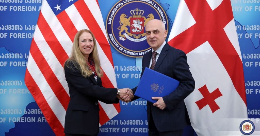 Kelly Degnan presents her credentials to MFA of Georgia