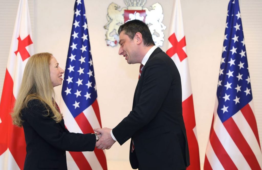 Георгий Гахария встретился с новым послом США в Грузии Келли Дегнан