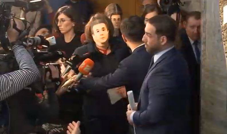 Элене Хоштария и Тина Бокучава пришли на заседании парламентского комитета по юридическим вопросам в масках