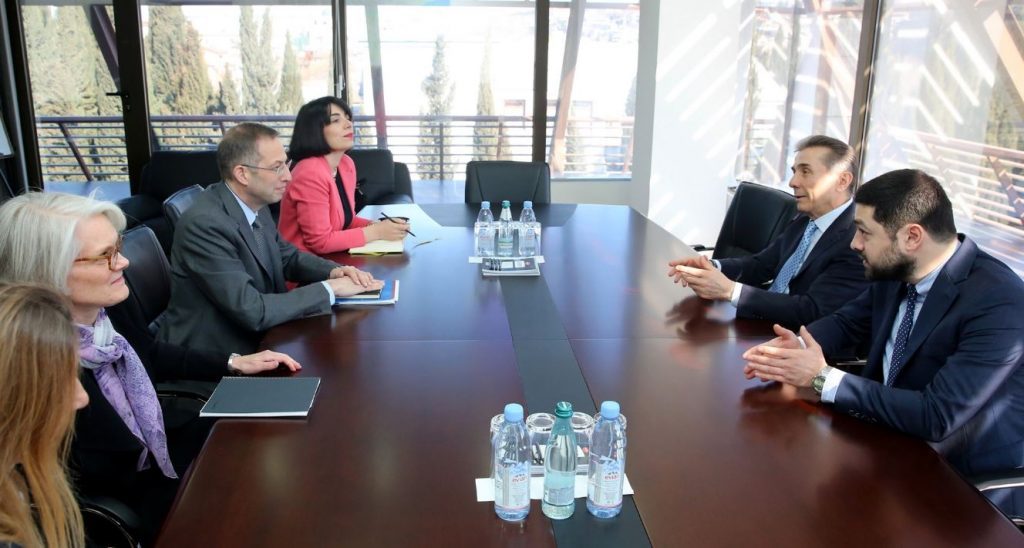 Bidzina İvanişvili Milli Demokratik İnstitutunun prezidenti ilə görüşdü