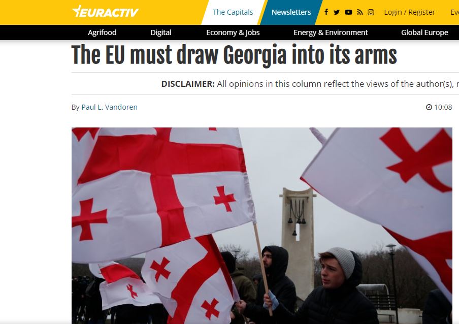 Euractiv: The EU must draw Georgia into its arms