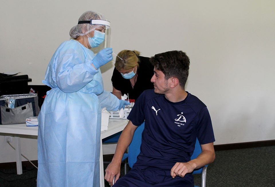 Грузинские футболисты проходят тестирование на коронавирус