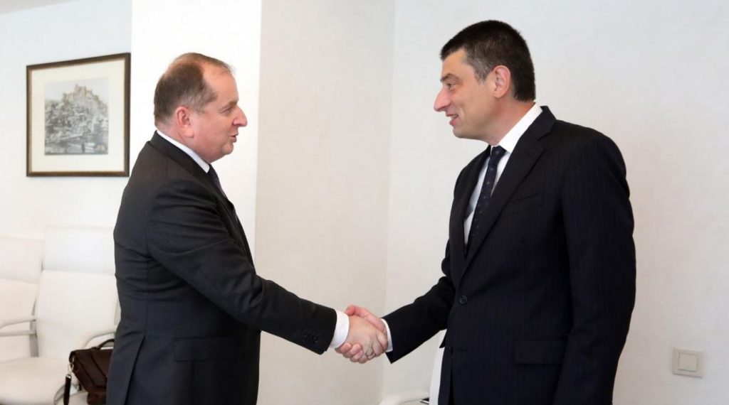 Георгий Гахария встретился с новым главой МНЕС в Грузии