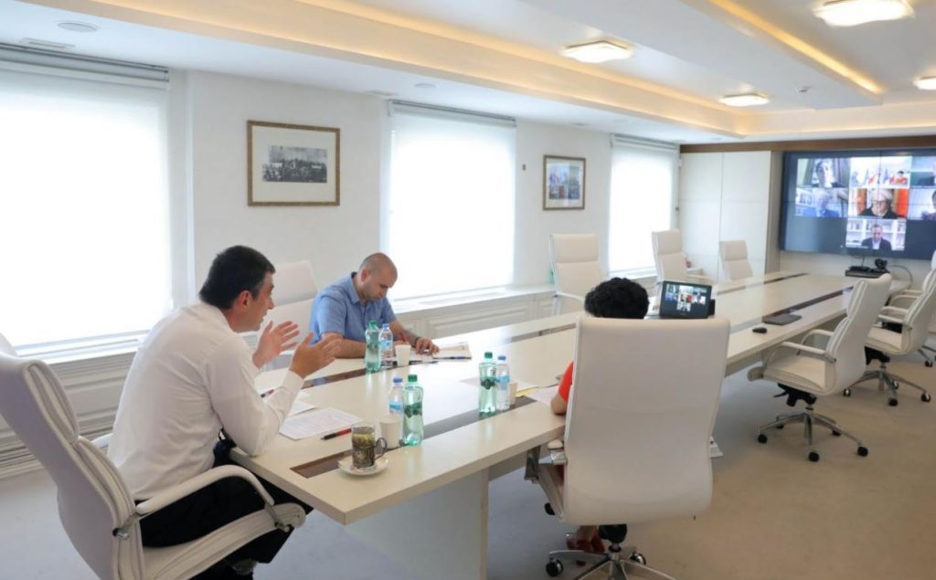Георгий Гахария провел встречу с президентом NDI Дереком Митчеллом в формате видеоконференции