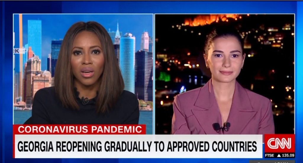 Мариам Квривишвили ответила на вопросы о пандемии и туризме в эфире CNN