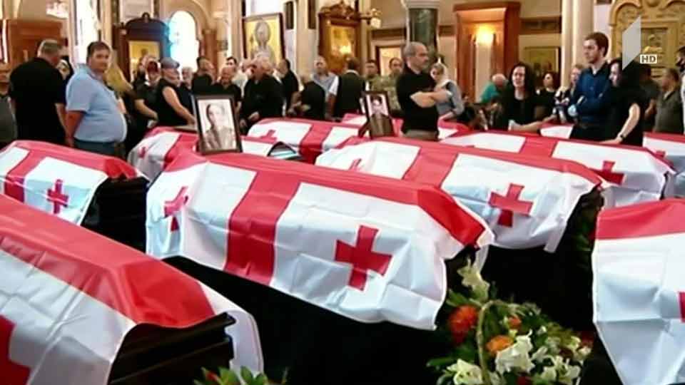 Newly identified remains of 13 people killed during armed conflict and repatriated from occupied Abkhazia to be buried
