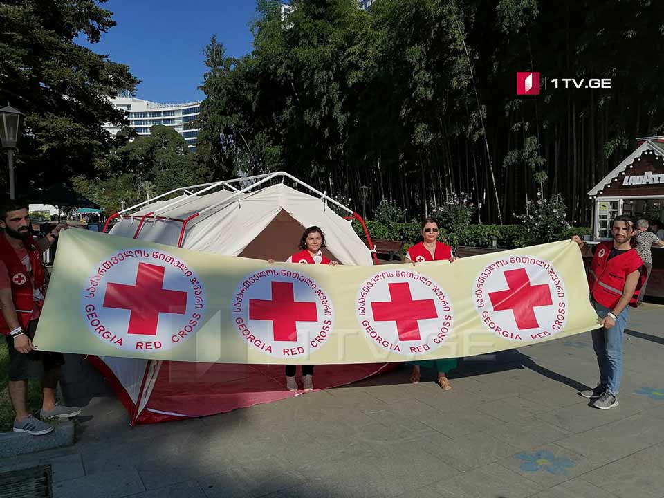 Tents for coronavirus testing put up in Batumi, Kobuleti