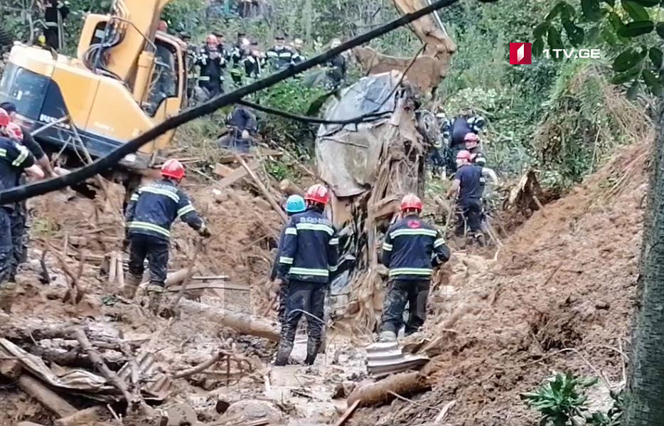 Rescuers found 2 people, trapped by landslide in Khelvachauri, dead