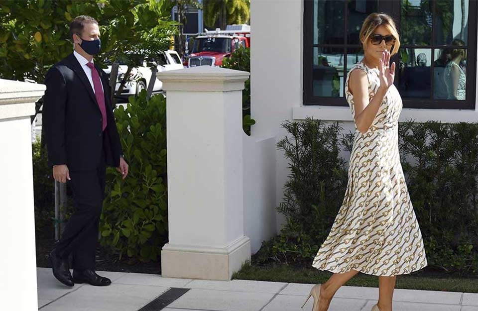 Melania Tramp öz seçimini Floridada açılan seçki məntəqəsində etdi