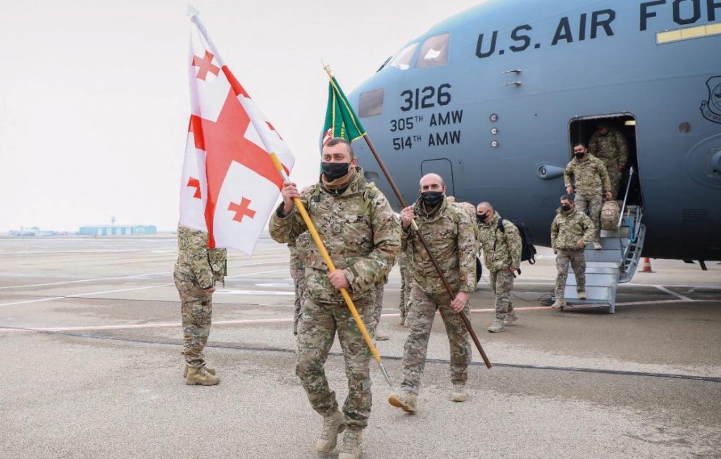 Georgian peacekeepers return from Afghanistan