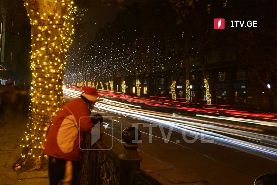 Улицы Тбилиси в Новогоднюю ночь [фото]